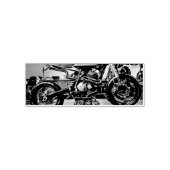 vintage motorcycle artwork  zelfinktende stempel (Design)