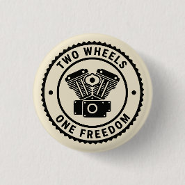 Vintage Motorcycle Engine Freedom Emblem Ronde Button 3,2 Cm