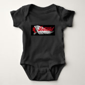 Vintage Motorcycle Logo Black Romper (Voorkant)