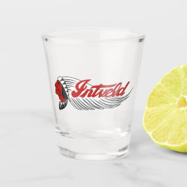 Vintage Motorcycle Logo White Shot Glas