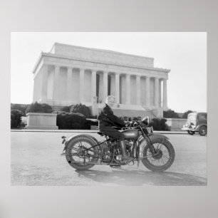 Vintage Motorcycle Mama 1930 Poster