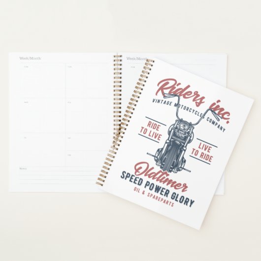Vintage Motorcycle Riders Inc Planner (Display)