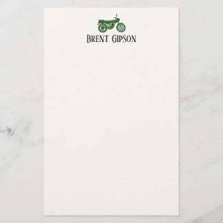 Vintage Motorcycle Sketch  Stationary  Briefpapier