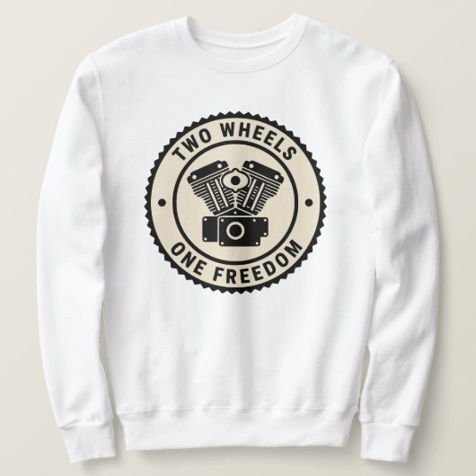 Vintage motorembleem met motor vrijheid trui (Design voorkant)