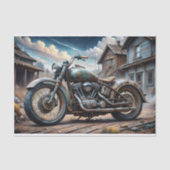 Vintage Motorfiets Decoupage Tissuepapier (Voorkant)