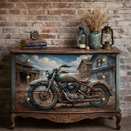 Vintage Motorfiets Decoupage Tissuepapier