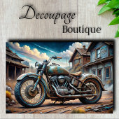 Vintage Motorfiets Decoupage Tissuepapier