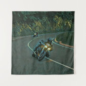 vintage motorfiets kunstwerk wandkleed (Voorkant)