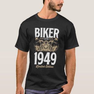 Vintage motorfiets Mannen, vrouwencyclus, geboren T-shirt