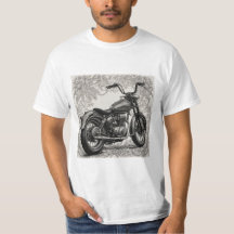 Vintage Motorfiets met Bloemframe – Retro Biker