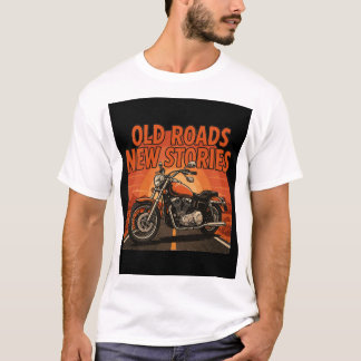 Vintage Motorfiets Oude Wegen Nieuwe Verhalen Amer T-shirt