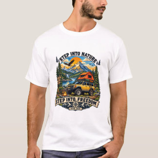 Vintage Motorfiets Road Trip T-shirt | Klassiek Am