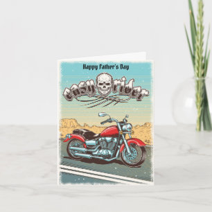 Vintage Motorfiets Vaderdag Kaart