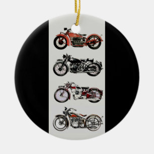VINTAGE MOTORFIETSEN KERAMISCH ORNAMENT