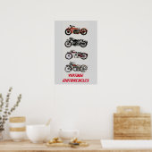 VINTAGE MOTORFIETSEN POSTER (Keuken)