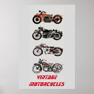 VINTAGE MOTORFIETSEN POSTER