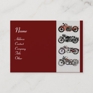 VINTAGE MOTORFIETSEN rood wit grijs Visitekaartje