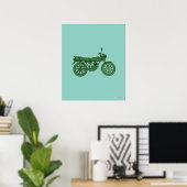 Vintage motorposter - handgeschetst poster (Thuiskantoor)