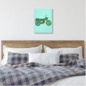 Vintage motorposter - handgetekend canvas afdruk (Insitu (Slaapkamer))