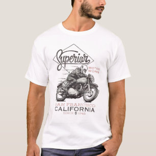 Vintage Motorrijder Geen Angst Eindbestemming T-shirt