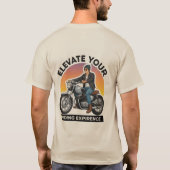 Vintage Motorrijder T-shirt (Achterkant)