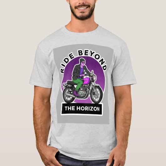 Vintage Motorrijder T-shirt (Voorkant)