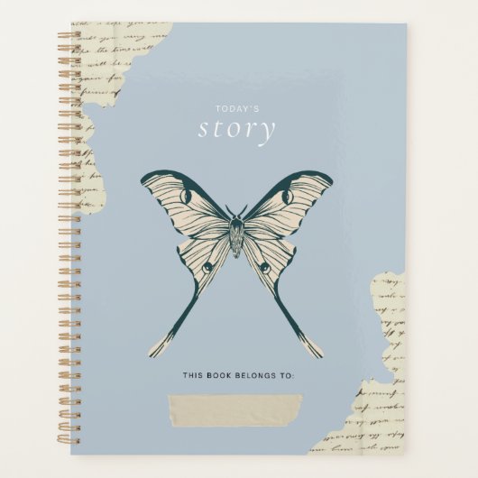 Vintage Motten & Scrapbook Esthetisch Dagboek Planner (Voorkant)