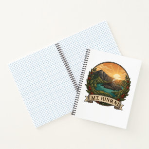 Vintage Mount Rinjani Indonesië Vulkaan Retro Notitieboek