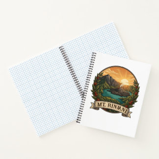 Vintage Mount Rinjani Indonesië Vulkaan Retro Notitieboek