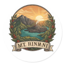 Vintage Mount Rinjani Indonesië Vulkaan Retro