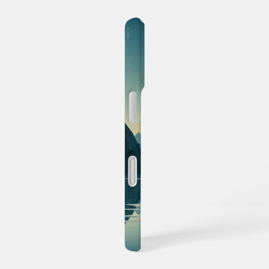 Vintage Mountain Lake iPhone 16 Hoesje (Rechterkant)