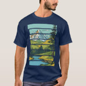 Vintage Mountain Landscape gift T-shirt (Voorkant)