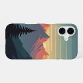 Vintage Mountain Ridge iPhone 16 Hoesje (Achterkant horizontaal)