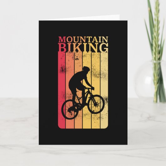 Vintage mountainbiking MTB Cycling Gift Kaart (Voorkant)