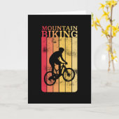 Vintage mountainbiking MTB Cycling Gift Kaart (Gele Bloem)