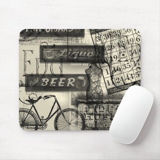 Vintage Mousepad Muismat (Met muis)