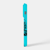 Vintage movie cameraman in blue iPhone hoesje (Linkerkant)