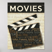 Vintage Movie Clapper Poster (Voorkant)