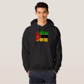 Vintage Mozambique Flag Mozambican Independence Da Hoodie (Voorkant volledig)