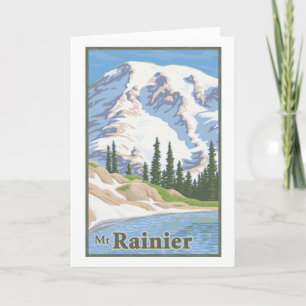 Vintage Mt. Rainier Greeting Card Kaart