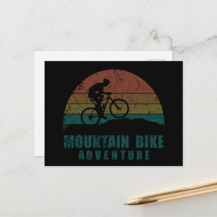 Vintage MTB Avontuur - Mountainbiken Feestdagenkaart