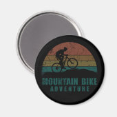 Vintage MTB Avontuur - Mountainbiken Magneet (Voorkant / Achterkant)