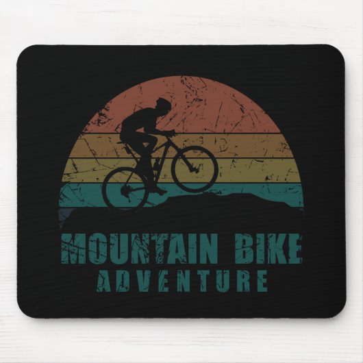 Vintage MTB Avontuur - Mountainbiken Muismat (Voorkant)