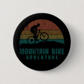 Vintage MTB Avontuur - Mountainbiken Ronde Button 5,7 Cm (Voorkant)