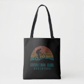 Vintage MTB Avontuur - Mountainbiken Tote Bag (Voorkant)
