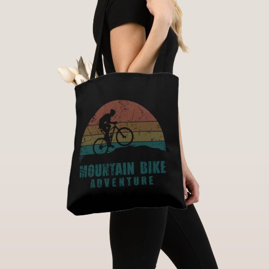 Vintage MTB Avontuur - Mountainbiken Tote Bag (Dichtbij)