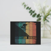 Vintage MTB Downhill Mountainbiken Briefkaart (Staand voorkant)