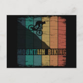 Vintage MTB Downhill Mountainbiken Briefkaart (Voorkant)