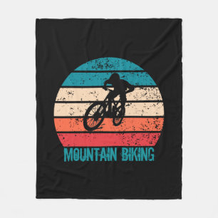 Vintage Mtb Downhill Mountainbiken Fleece Deken