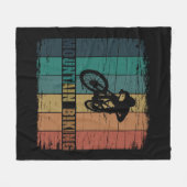 Vintage Mtb Downhill Mountainbiken Fleece Deken (Voorkant (Horizontaal))